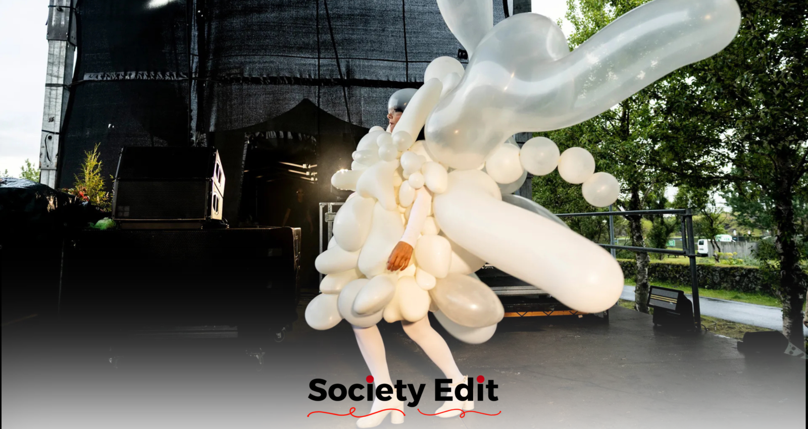 Björk Turns an Eclipse Into a Fashion Moment With Robert Wun’s Balloon Couture